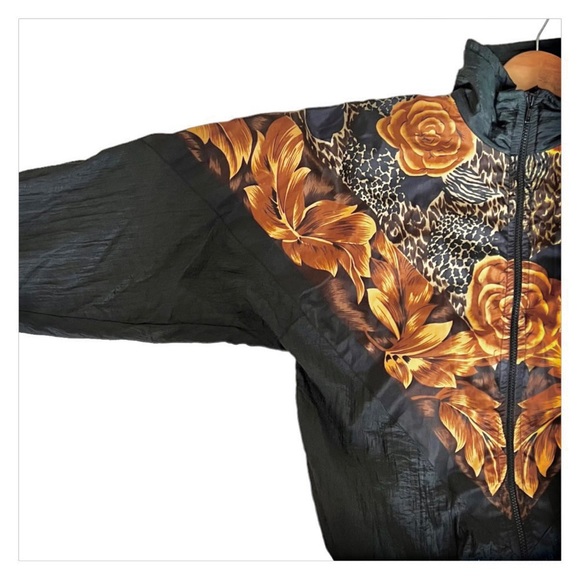 Vintage Bomber Jacket Floral Animal Print - Picture 10 of 11